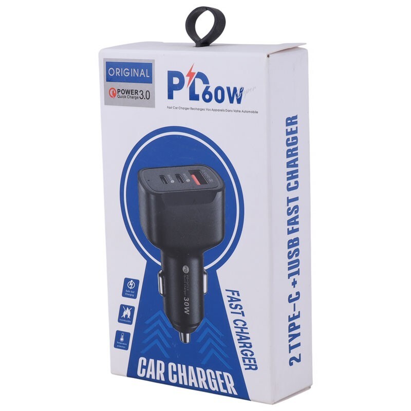 شارژر فندکی فست شارژ ZF QC3.0 PD 60W