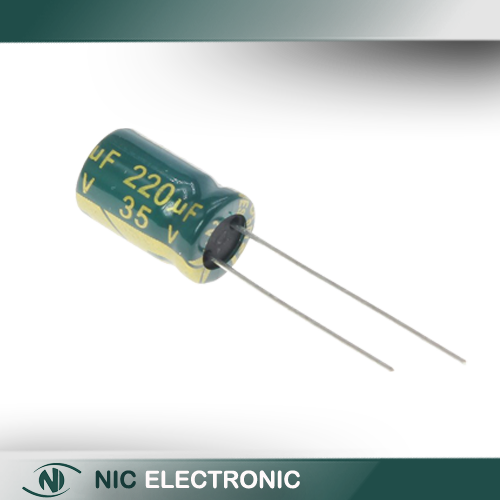 خازن الکترولیتی 220UF/35V-8X12-105C-GREEN