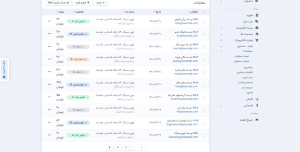 قالب HTML پنل مدیریتی فالکون، Falcon
