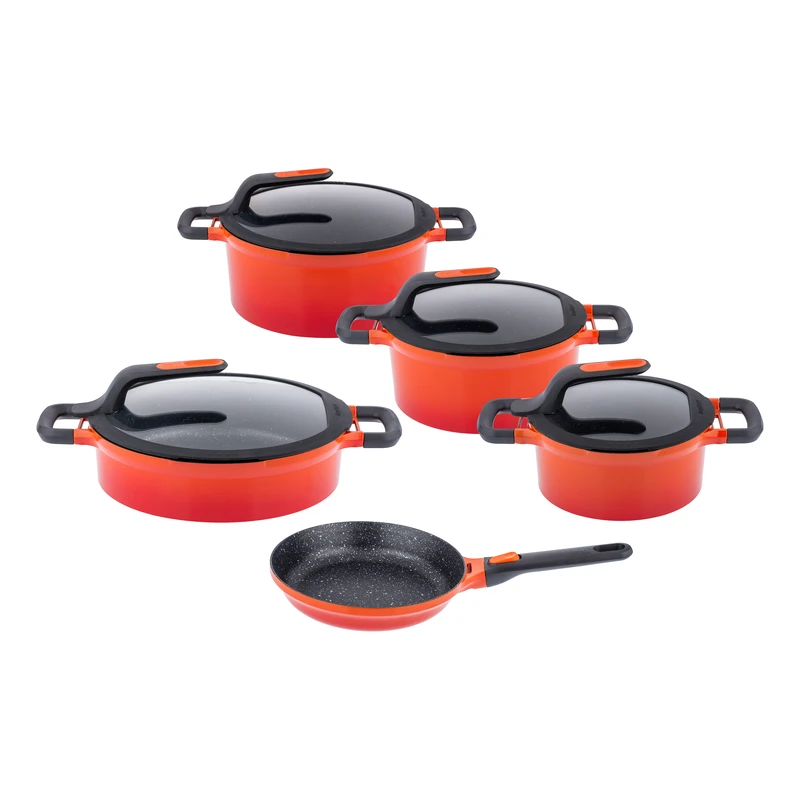 ست قابلمه گرانیتی برکهف ۹ پارچه اس تی کول/bergHOFF cookware set 9 pcs stay cool