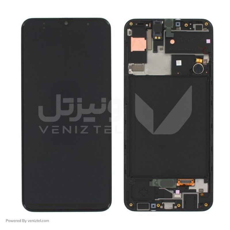 تاچ و ال سی دی اصلی شرکتی با فریم سامسونگ (Service Pack) مدل LCD Samsung A30S + F