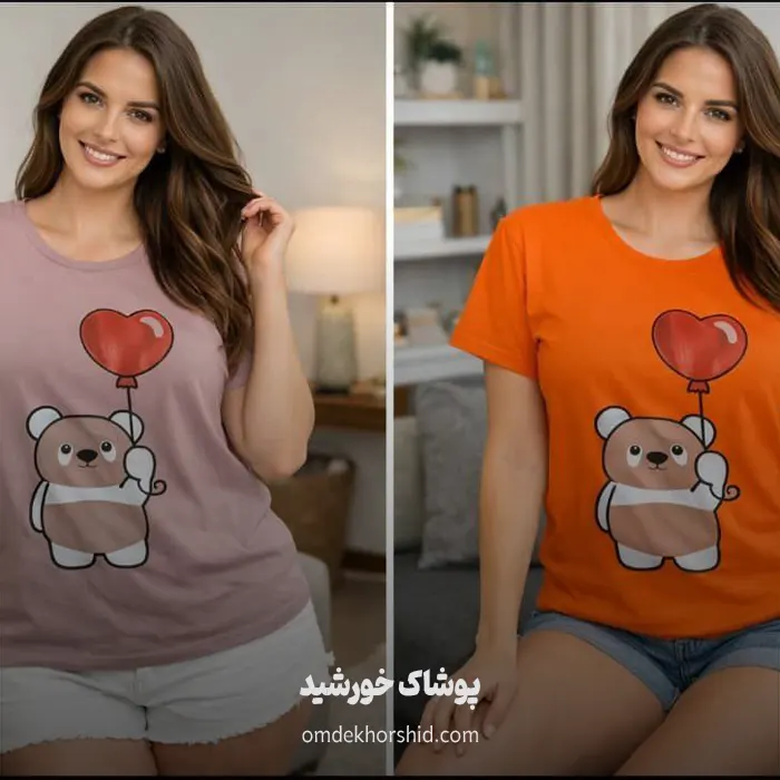 تیشرت لانگ باکسی فانتزی