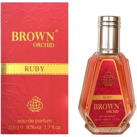 خرید و قیمت ادکلن زنانه فراگرنس ورد مدل Brown Orchid RUBY حجم 50 میلی لیتر