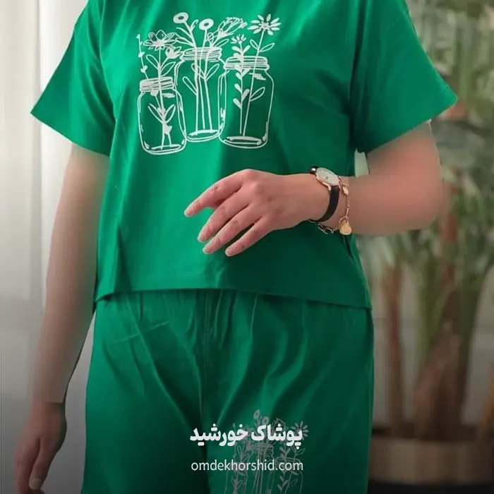 ست کراپ شورتک گلدون