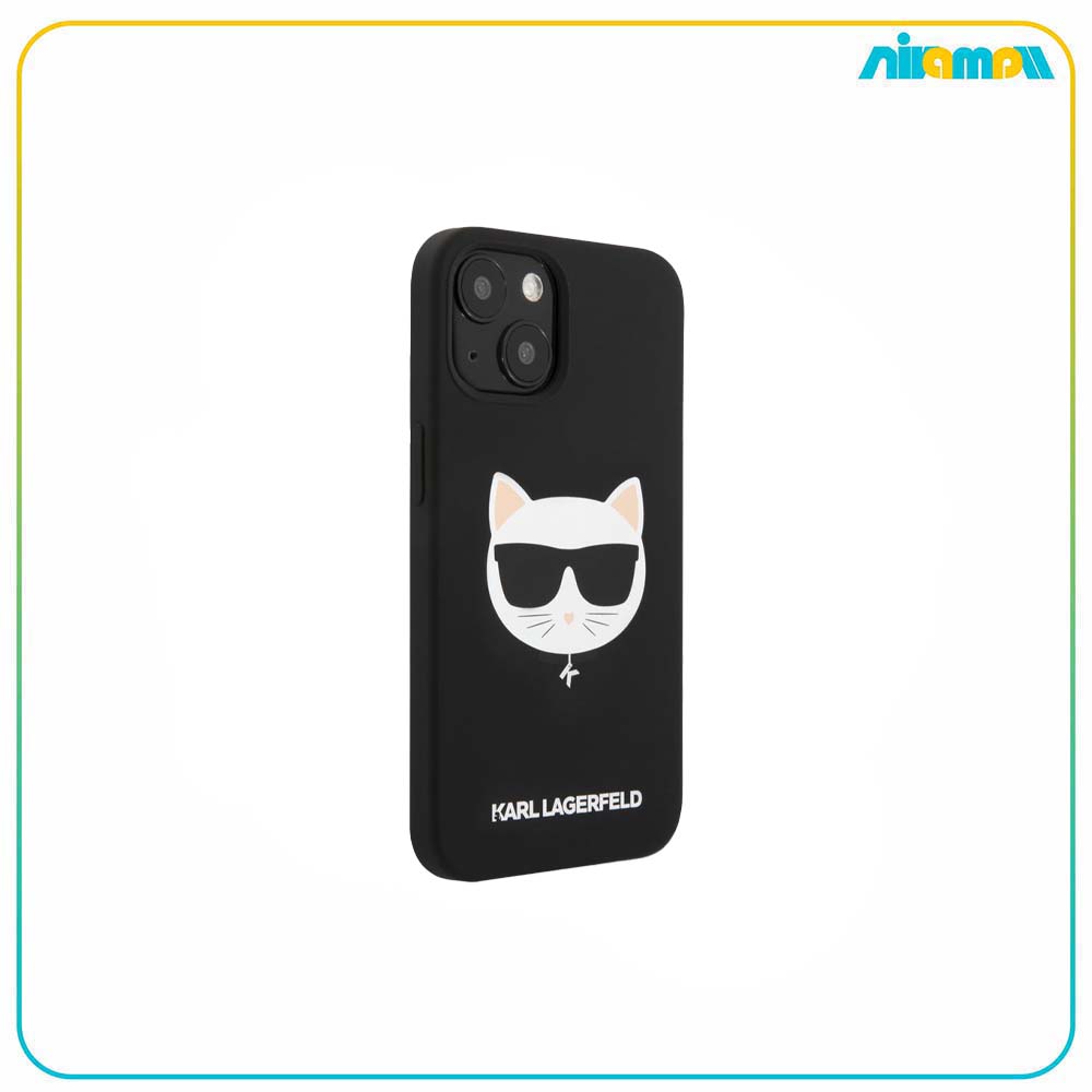 کاور کارل لاگرفلد مدل Liquid Silicone مناسب برای گوشی موبایل IPhone 13