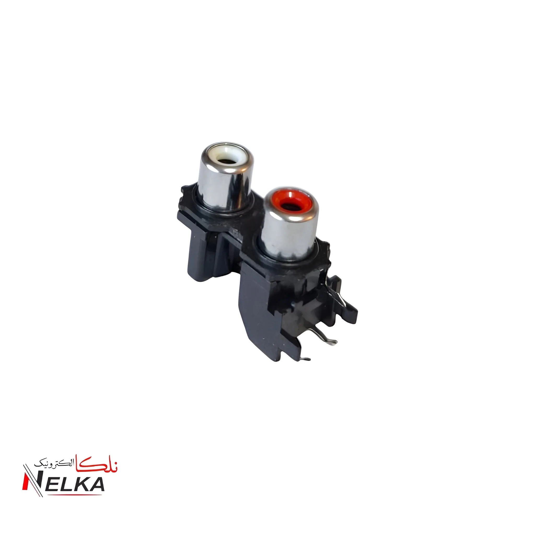 جک مادگی روبردی 2تایی سهپایه AV/RCA