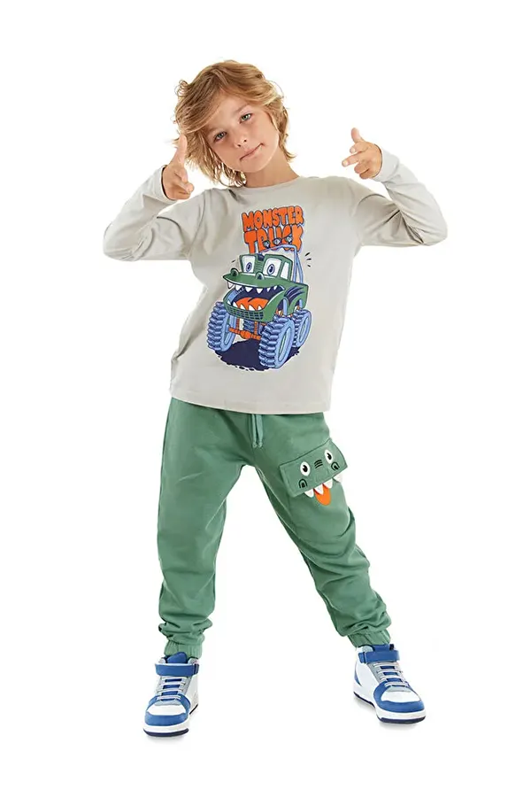 ست بلوز و شلوار جیب‌دار بچگانه پسرانه Denokids
