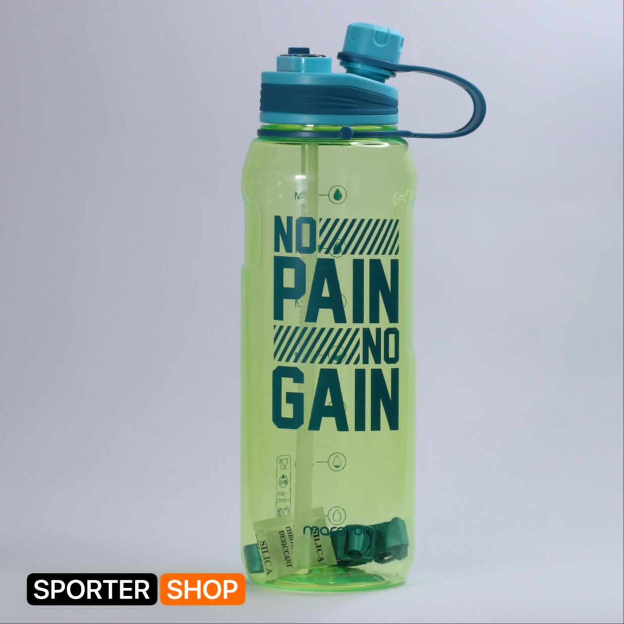 قمقمه ورزشی NO PAIN NO GAIN گنجایش 2 لیتر