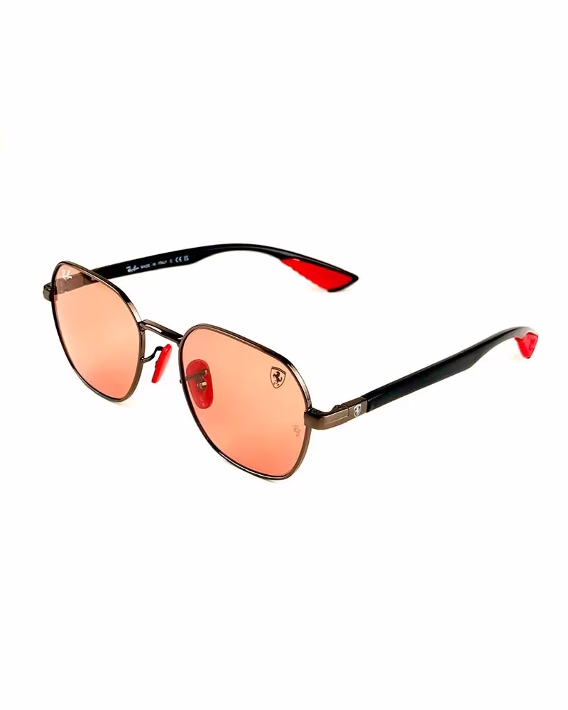 عینک آفتابی اسپرت ریبن فراری مدل RayBan RB3794-M Ferrari - فريم مشكي عدسي قرمز فراري