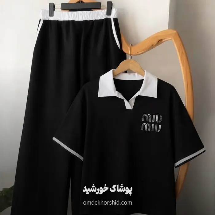 ست پلوشرت شلوار miu miu