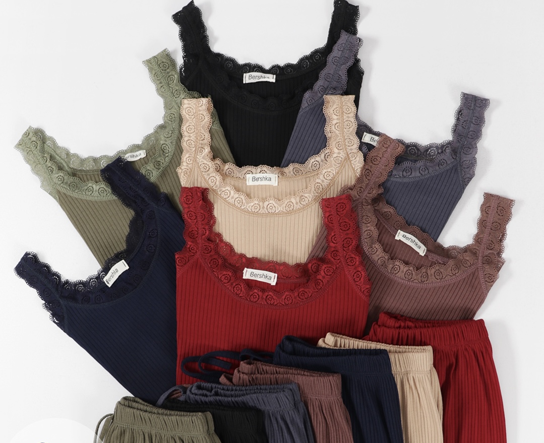 تاپ و شلوار زنانه گیپوری bershka