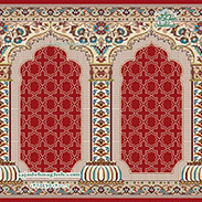 فرش سجاده‌ای محرابی طرح یاسین