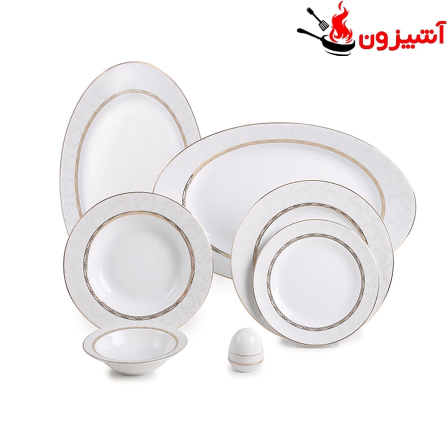 سرویس 102 پارچه 12 نفره طرح هدیه طلایی