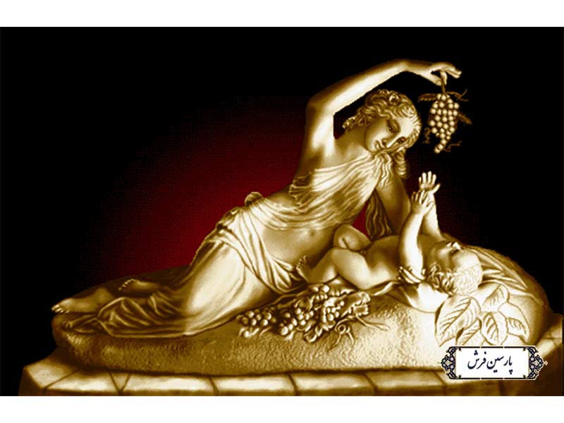 نخ و نقشه تابلو فرش تندیس مادر و فرزند - کد NT4245