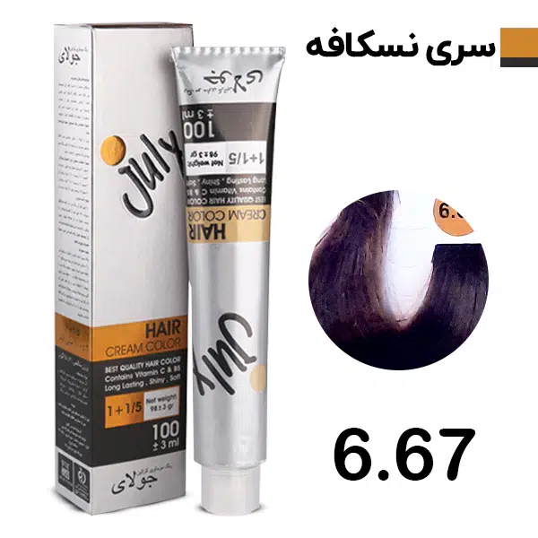 رنگ مو بلوند کاپوچینویی جولای July شماره 6.67
