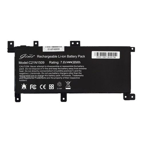 باتری لپ تاپ ایسوس Battery Asus X556 C21N1509_Gimo Plus مشکی داخلی-38 وات ساعت