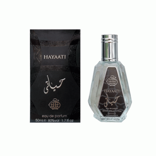 عطر ادکلن حیاتی مشکی فراگرنس ورد حجم 50میل FRAGRANCE world HAYAATI