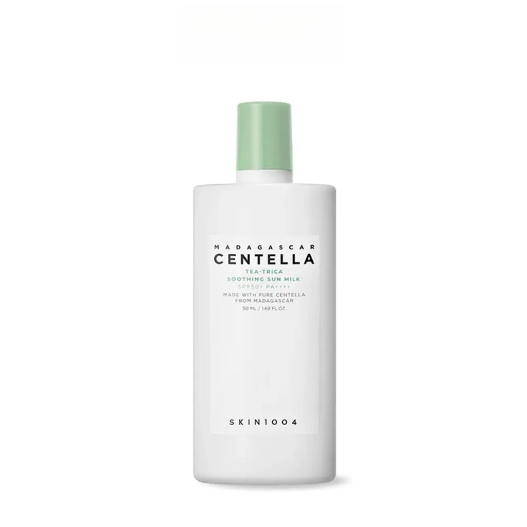 ضد آفتاب چای سبز سنتلا اسکین 1004  SKIN 1004 MADAGASCAR CENTELLA - TEA-TRICA SOOTHING SUN MILK - 50 ml