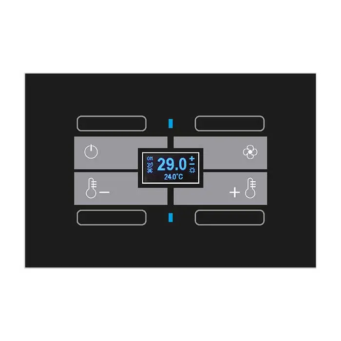 کلید هوشمند ترموستاتیک QUBIK BUTTON Glass thermostat 4 buttons 120X80 Black