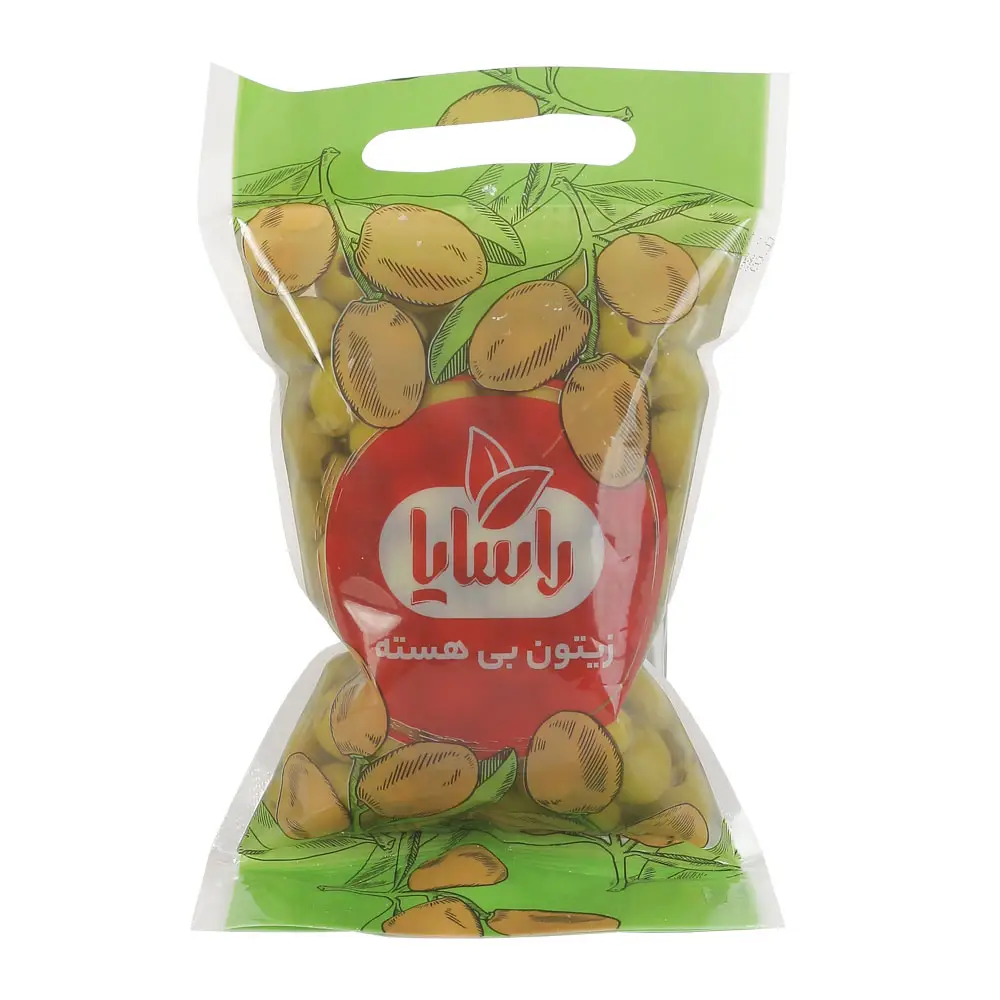 زیتون شور بدون هسته پاکت وکیوم (کارتن 12 تایی)