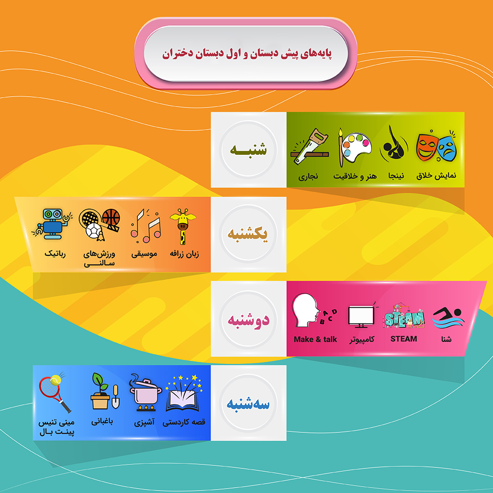 کمپ تابستانه 1405 (پیش دبستان و اول دبستان دخترانه)