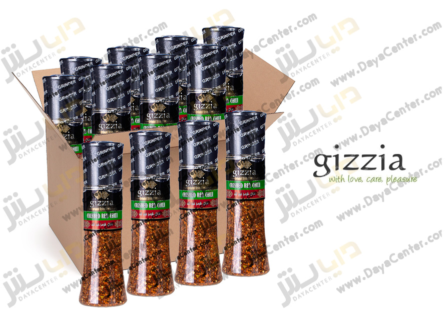 فلفل چیلی خرد شده تند گیزیا کارتن 24 عددی