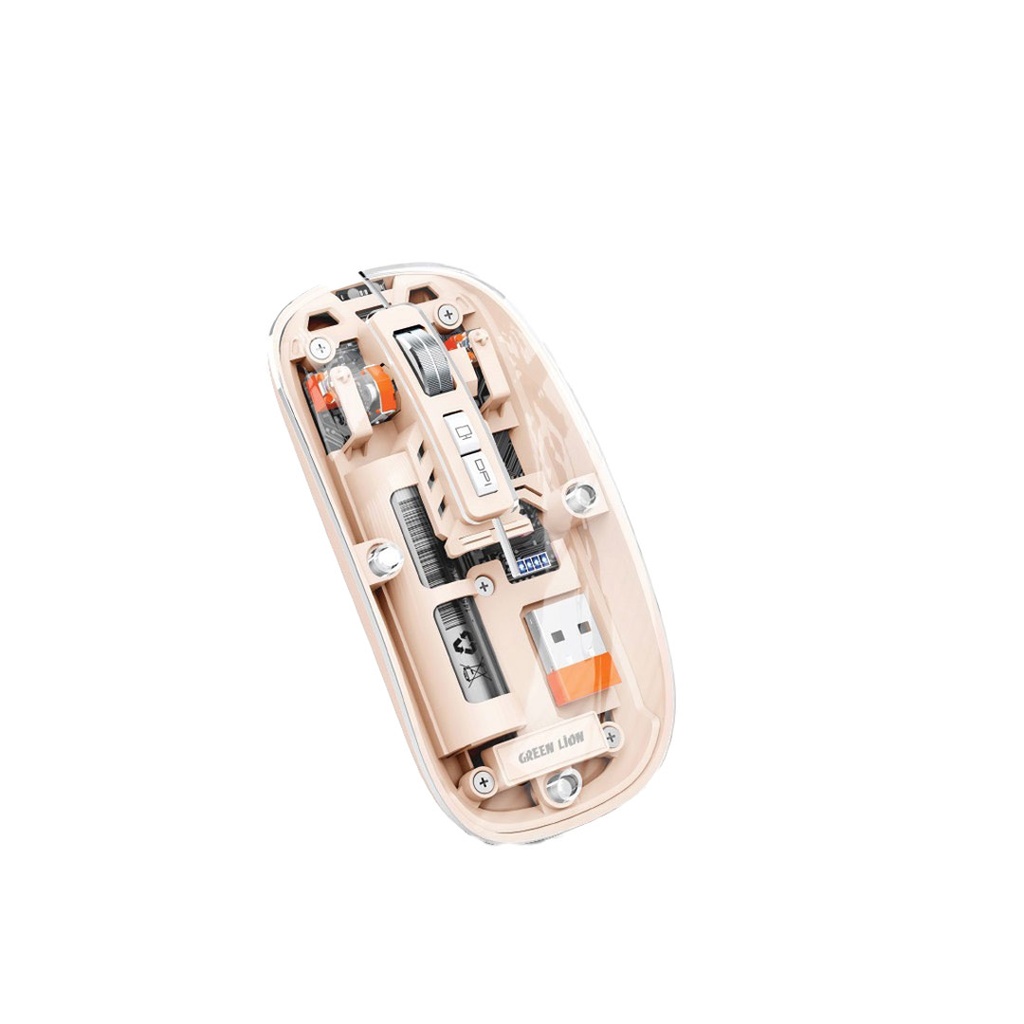 ماوس بی سیم گرین لاین مدل Green Lion Transparent Mouse 2 1600DPI