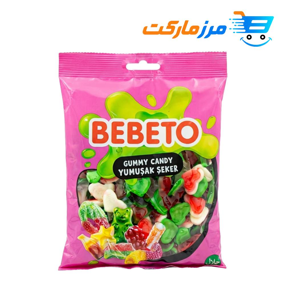 پاستیل ببتو BEBETO مدل قلبی دورنگ 1کیلوگرمی