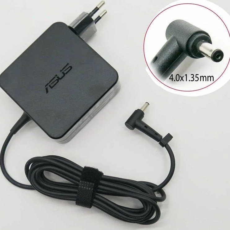 آداپتور لپ تاپ ایسوس 19V 2.37A مربعی زنبوکی سرفیش بزرگ-اورجینال 4*1.35mm