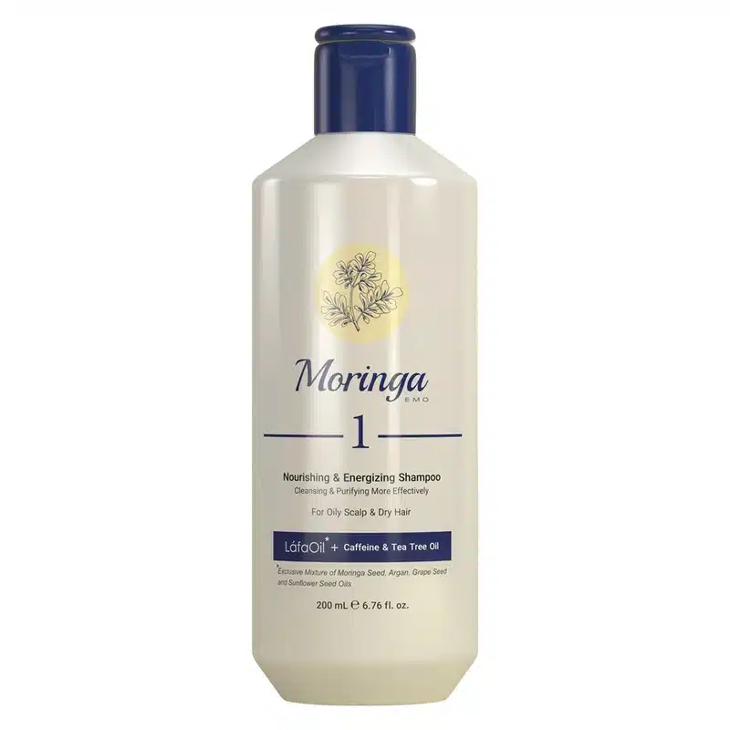 شامپو 1 مورینگا امو مناسب پوست سر چرب و موی خشک 200 ml
