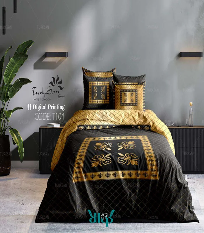روتختی مشکی طلایی دونفره کد T104