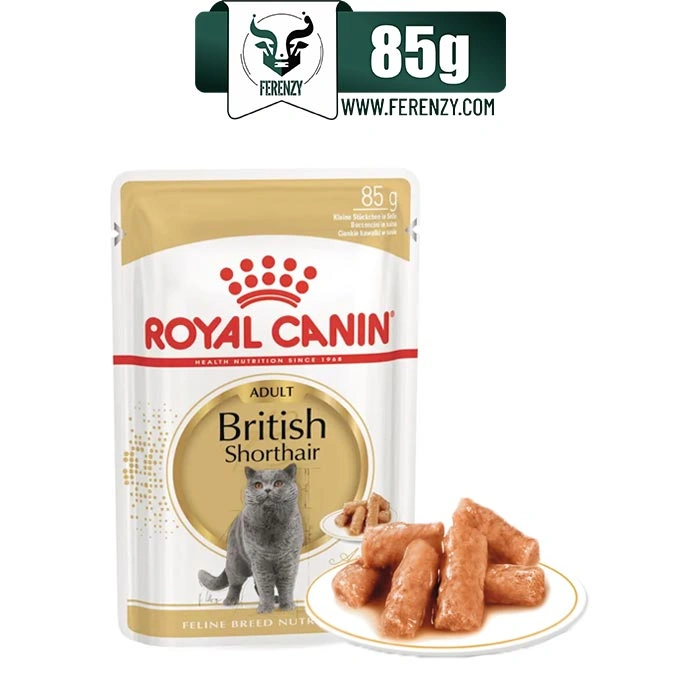 پوچ گربه بالغ رویال کنین نژاد بریتیش وزن 85 گرم Royal Canin British Short hair