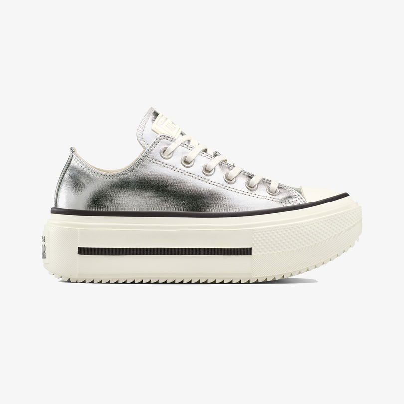 کتونی کانورس آل‌استار Chuck Taylor All Star Lift Double Stack طوسی مردانه و زنانه اورجینال