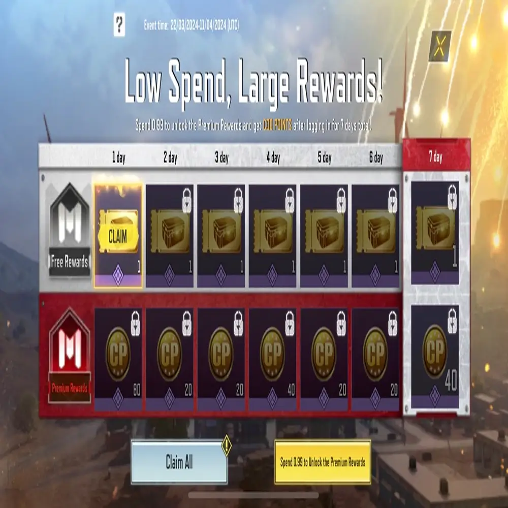 خرید آفر Low Spend (240 سی پی) کالاف دیوتی موبایل