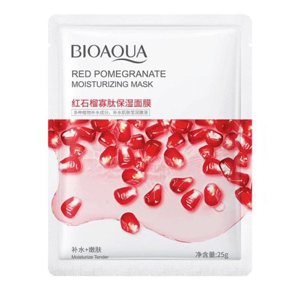 ماسک صورت بیوآکوا مدل انار (مرطوب کننده) وزن 25 گرم