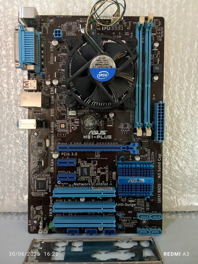 باندل مادربردasusمدل H61-PLUS استوک(DDR3)