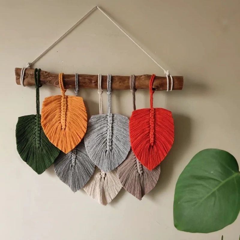 دیوارکوب مکرومه بافی طرح خلیج برند ریسمونک و رنگ دلخواه