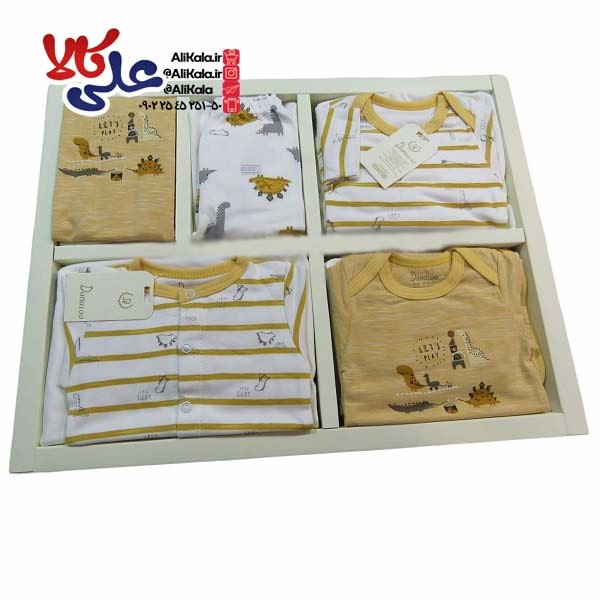ست لباس نوزادی ۱۹ تکه دانالو طرح دایناسور و تمساح کد9