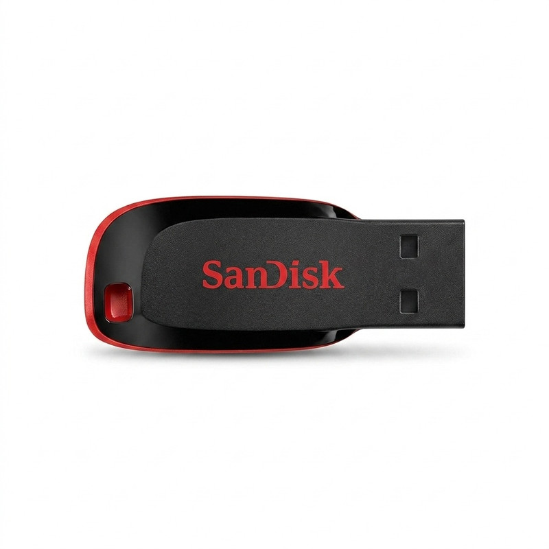 فلش مموری سن دیسک مدل Cruzer Blade CZ50 ظرفیت 128 گیگابایت با رابط USB 2.0، بدنه مات مقاوم در برابر لک و اثر انگشت، سرعت انتقال 30 مگابایت بر ثانیه، قابلیت رمزگذاری اطلاعات و طراحی بدون درپوش با شیار اتصال بند - مشکی