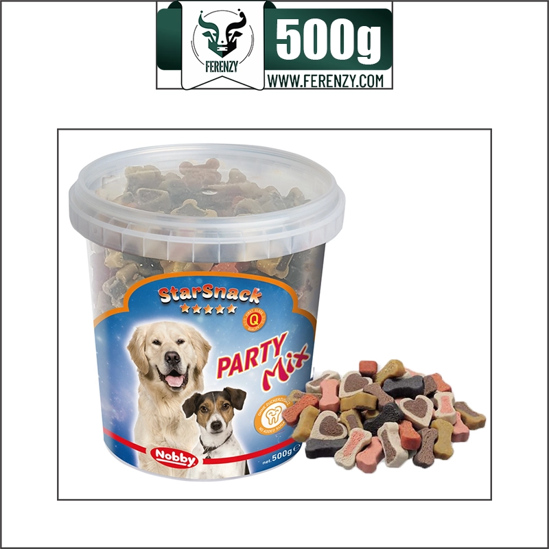 تشویقی سطلی سگ نوبی Nobby party mix وزن 500 گرم