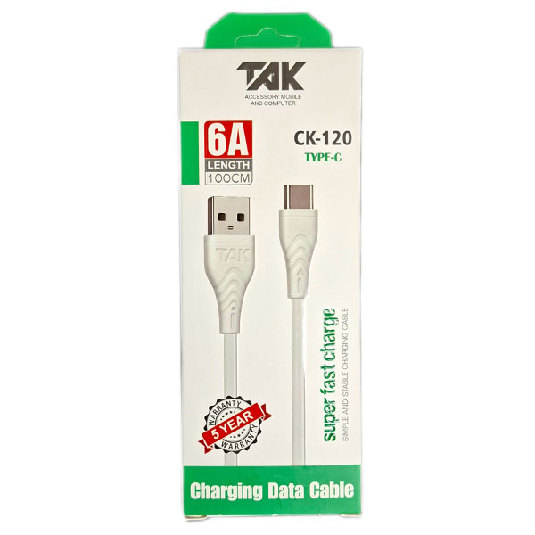 کابل شارژر TAK تایپ سی مدل CK-120