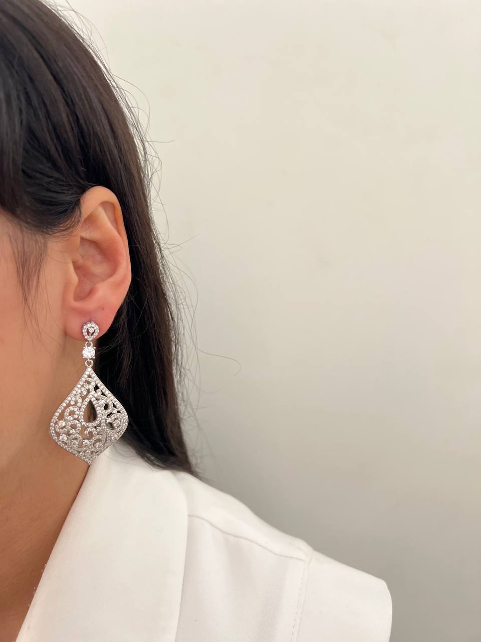 گوشواره جواهری اشک شابلون