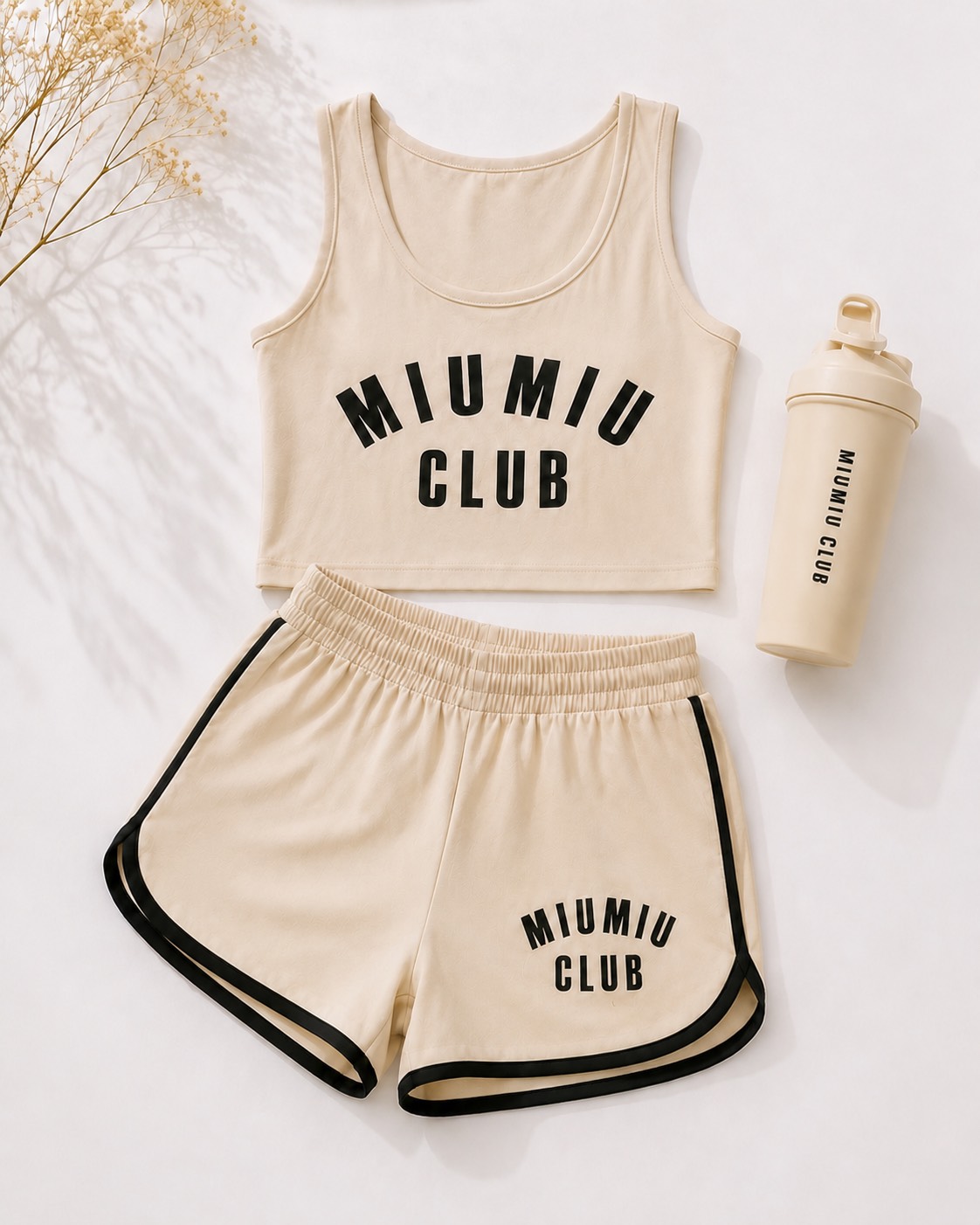 ست کراپ و شورتک miu miu