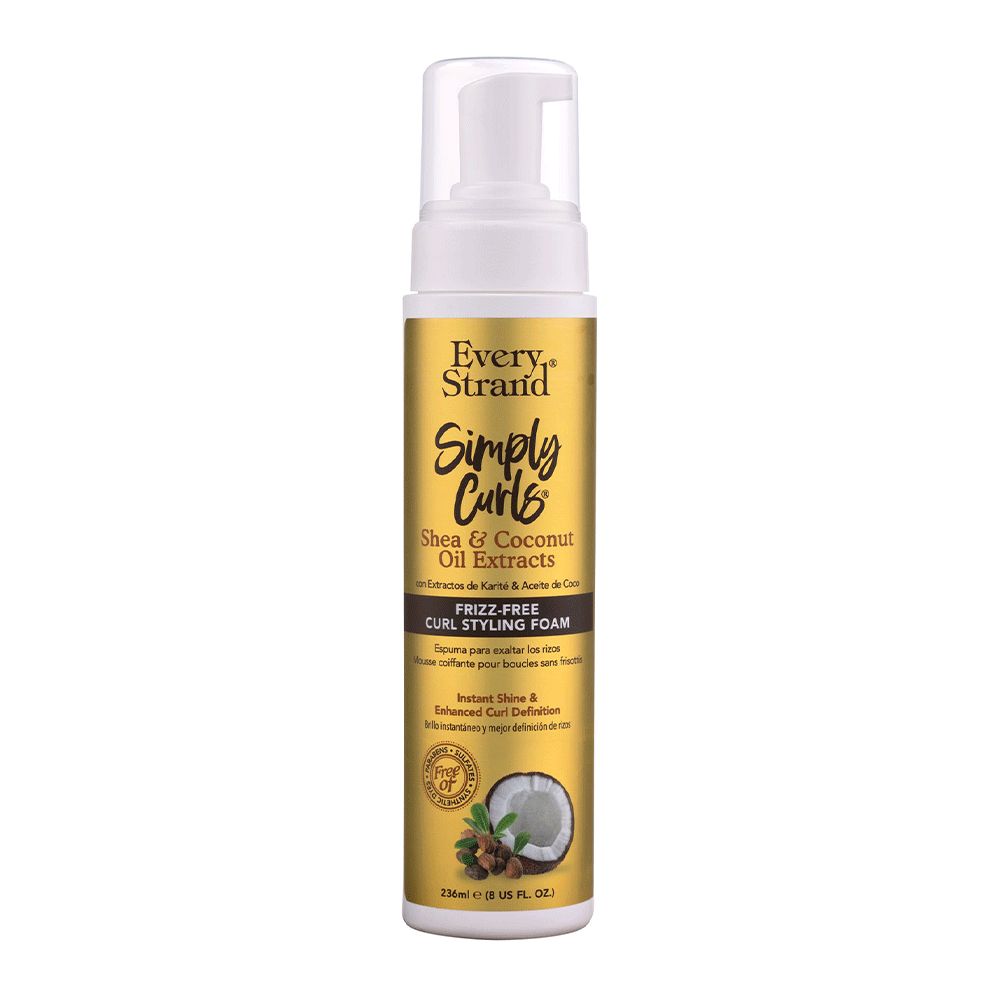 فوم موی فر شی و روغن نارگیل ضد موخوره اوری استرند 236 میل Every Strand Simply Curls with Shea and Coconut Oil Frizz-Free Curl Styling Foam