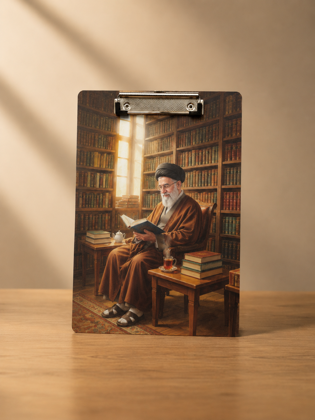 زیر دستی سایز آ4 مقوایی طرح رهبر شهیدم دو