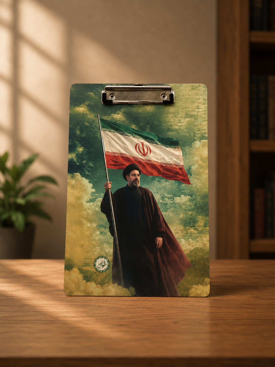 زیر دستی سایز آ4 مقوایی طرح رهبر عزیزم سه