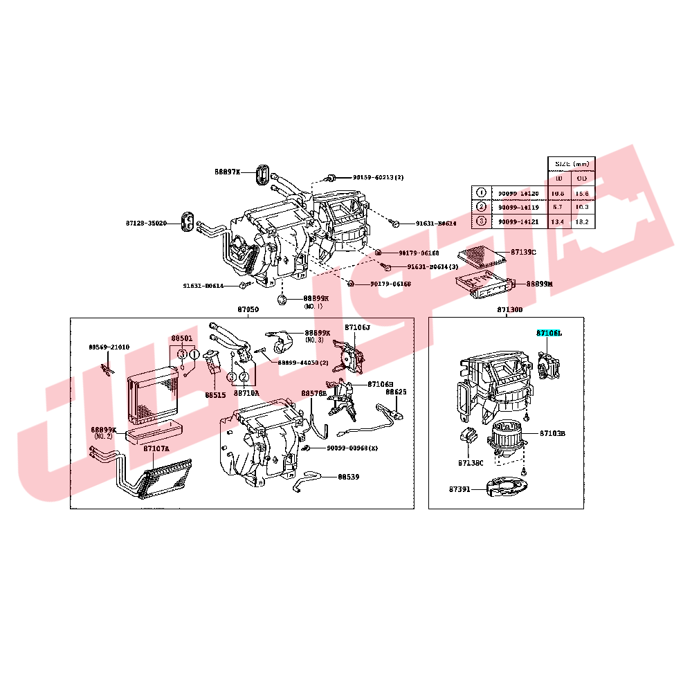 موتور دریچه کولر (SERVO) اف جی کروزر مدل 2014-2009