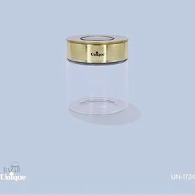 بانکه شیشه ای درب طلایی 10 سانت یونیک کد UN- 1724