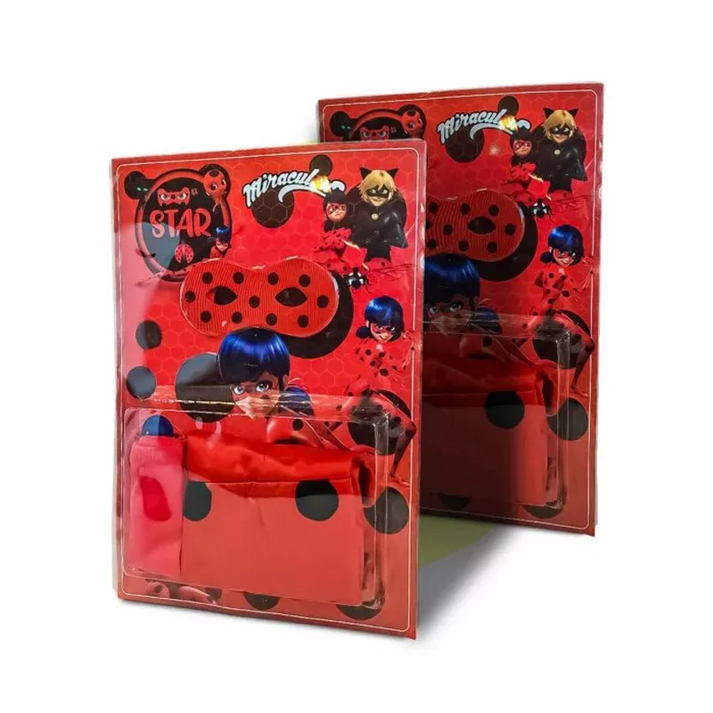 ست کامل لباس دختر کفشدوزکی (Miraculous Ladybug) به همراه نقاب