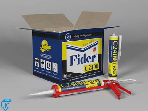 سیلیکون جهانی 280 میلی مشکی Akfix آکفیکس بسته 24 عددی